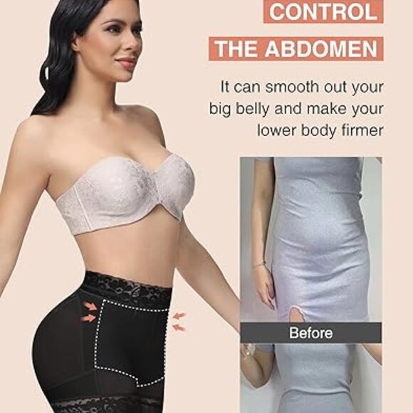 Butt Lifting Shapewear for Women Tummy Control Body Shaper Shorts Slimmer - Picture 2 of 6